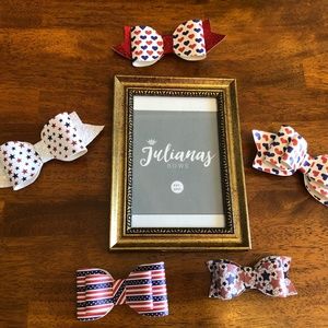 Fourth of July/Memorial Day/ Americana Hair Bow Set ~ 5 Pieces